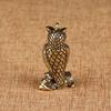 Cultural And Creative Wealth Attracting Owl Brass Ornament, Standing High-End Handicraft Desktop Decoration