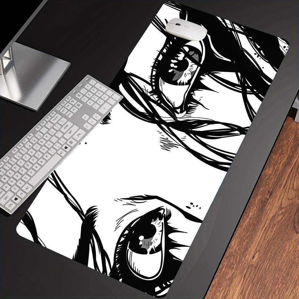 Anime Eyes MousePad - Large Manga GirlDeskMat Cute HD Desk Pad Extended Gaming Keyboard Mats Large XXL Gamer Mousepad 90x40