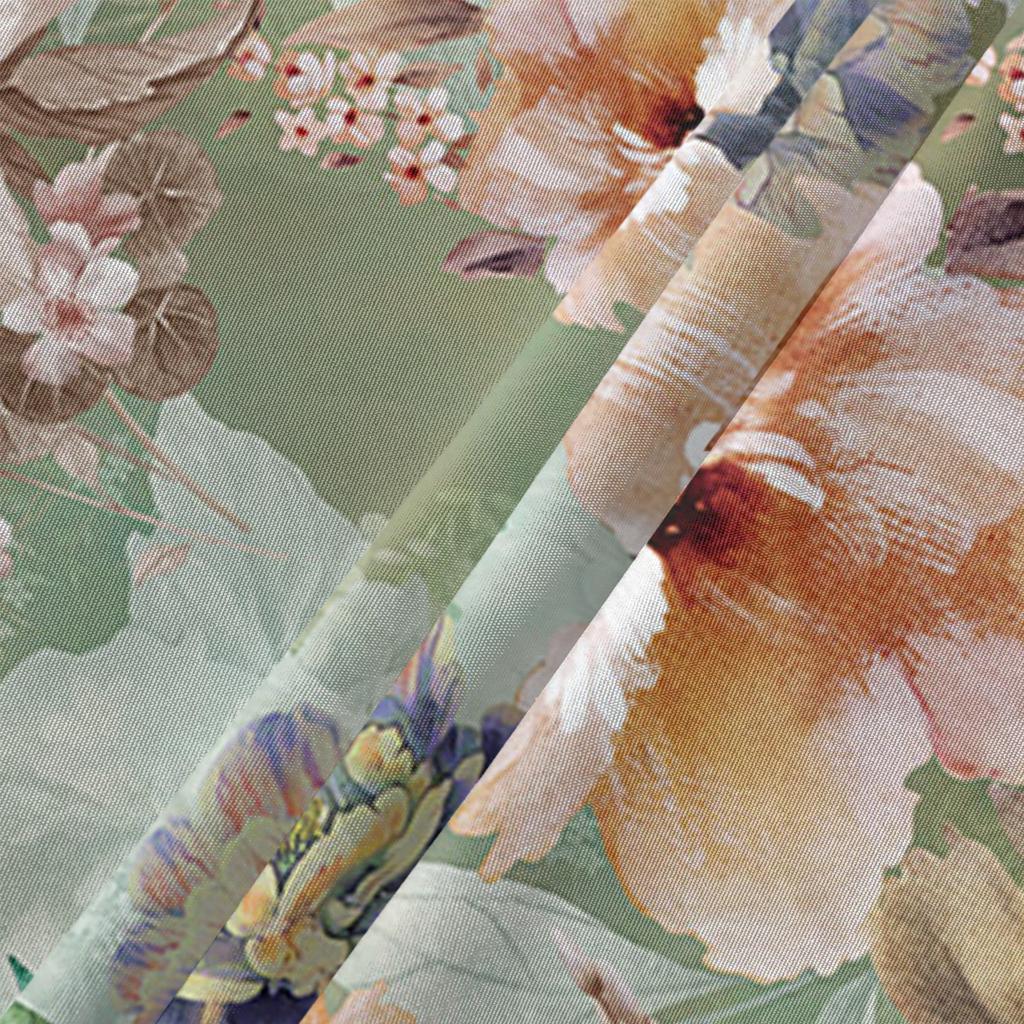 Antique Flower Leaf Round Tablecloth Waterproof Cover For Wedding Party Dining Table Decoration