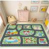 Kids City Road Play Rug Educational Traffic Map Carpet Multi-Scenes Game Mat Factory Farm Police Station Non-Slip Playroom Decor