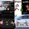 1 Set Magnetische Reflektierende Weihnachtsaufkleber für Autos Niedliche Rentier-Weihnachtsmann-Muster Dekor Aufkleber Reble Weihnachts-Festliche Auto-Dekoration