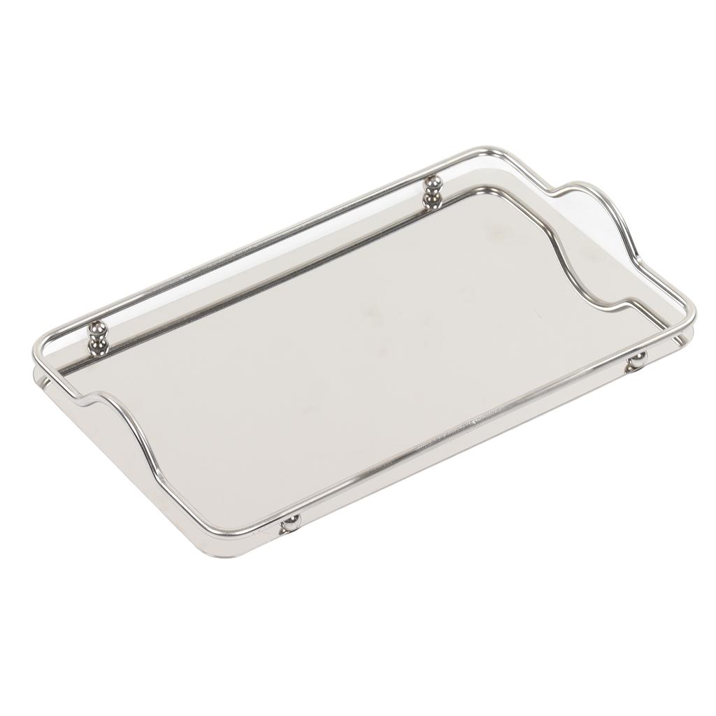 Large Rectangle Tray Stainless Steel Home Living Room Commercial Dishes Tray for Coffee Water Cups Fruit