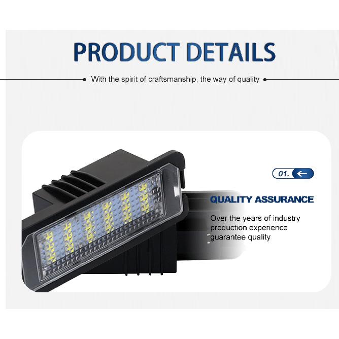 2Pcs For Volkswagen Golf 6 2008 2009 2010 2011 2012 LED Car License Number Plate Light Canbus No Error Auto Parts Accessories License Plate Lights 2