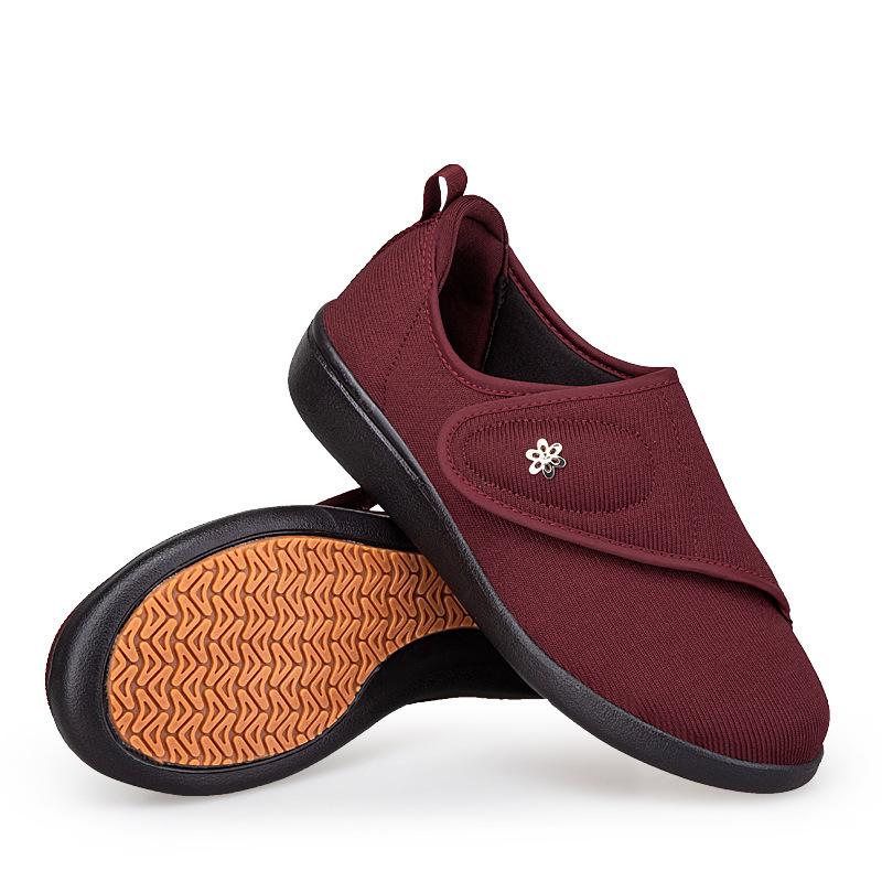Diabetic Shoes for Women Wide Width Walking Sneakers Adjustable Closure Slip-on Mother Shoes for Elderly Swollen Feet Outdoor