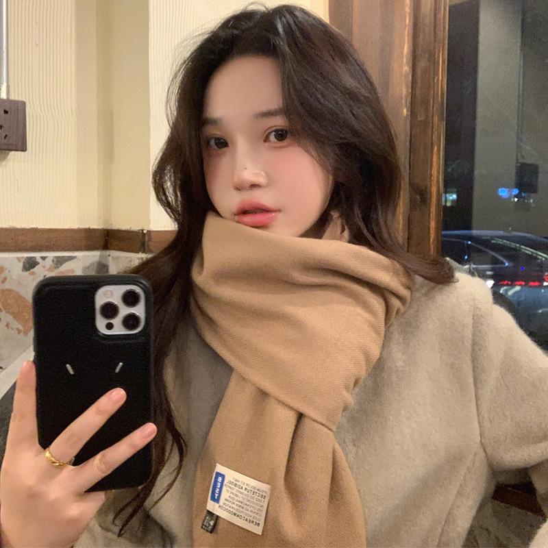 New scarf women's winter versatile shawl imitation cashmere warm high-end couple scarf