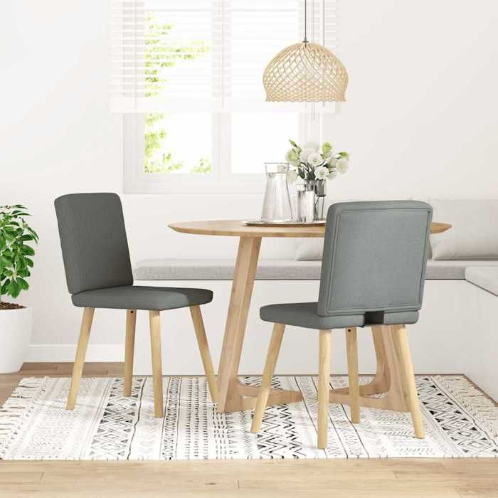 VidaXL Chaises à manger lot de 2 gris foncé tissu 4101198