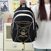 Schoolbag1011 New Contrasting Color Schoolbag College Students Junior High School High School Students Large Capacity Computer Backpack Outdoor Travel