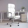Vidaxl Foldable Office Chair, White, Faux Leather