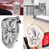 Novel Surreal Desktop Wall Decor Melting Clock Silent Roman Numerals Hanging Wall