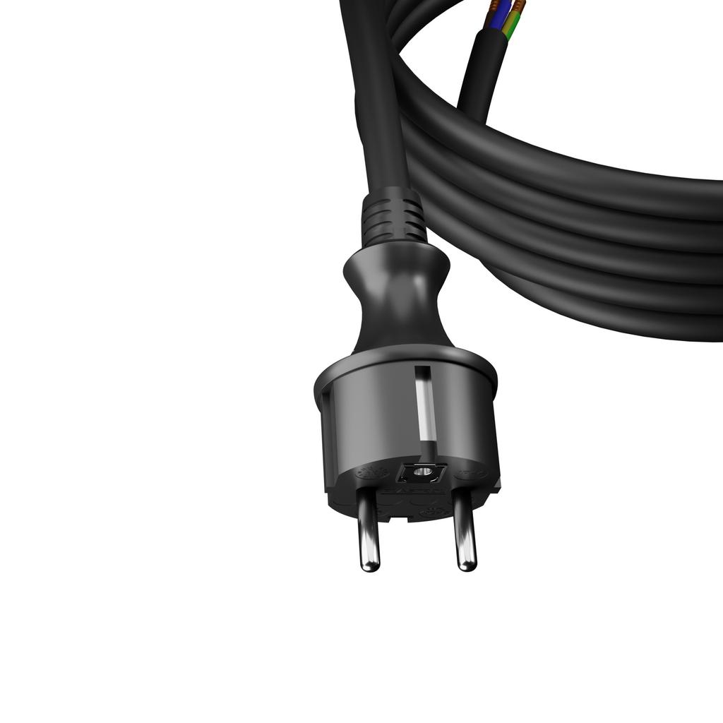 Przewód Przyłączeniowy Z Wtyczką Prostą 4M 3X2,5Mm2 Czarny Ip44 16A