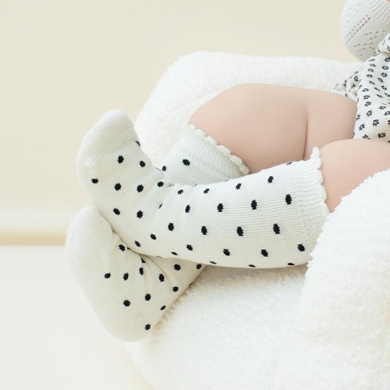 Toddler Socks Newborn Baby Kids Soft Dot Socks Spring Exquisite Cotton Girl Autumn Infant Boy Cute White Socks