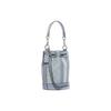 New COACH Dempsey Fabric Cow Leather Patchwork Bucket Bags Shoulder Bag Crossbody Bag Small Size Women's Lake Blue C8322-SVS9X