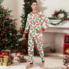 Christmas Print Cute Family Set Pajamas, Home Clothes, Family Set Long Sleeve Top Pants Set