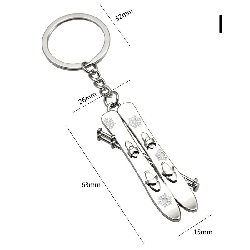 

Double Sided Ski Snowboard Keychain,Winter Sports Keyring Gift for Ski Enthusiasts,,Ski Trip Souvenir Backpack Charm I