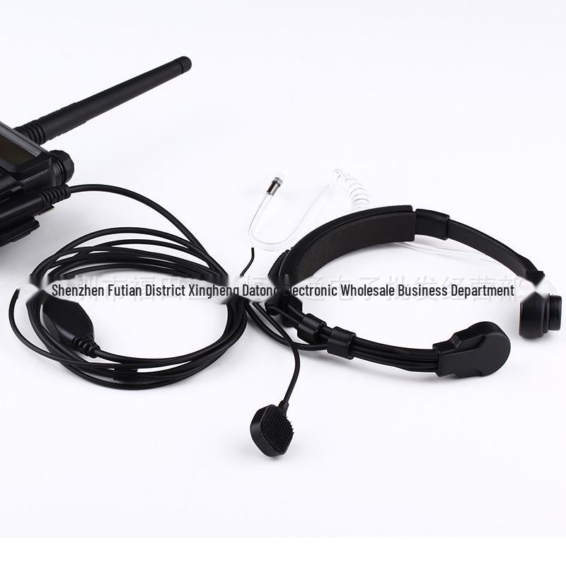 Auricolare con vibrazione della gola regolabile con PTT a dito per Baofeng Kenwood