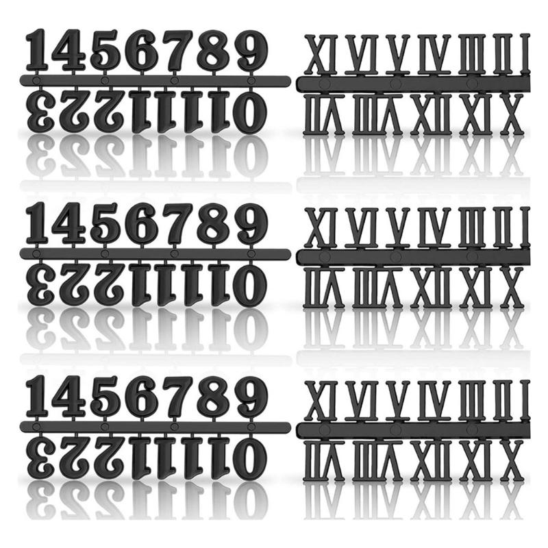 Craft Digital Clock Numbers Kits Metal Arabic or Roman Numerals Set for Clock Watch Repair Replacement Accessories