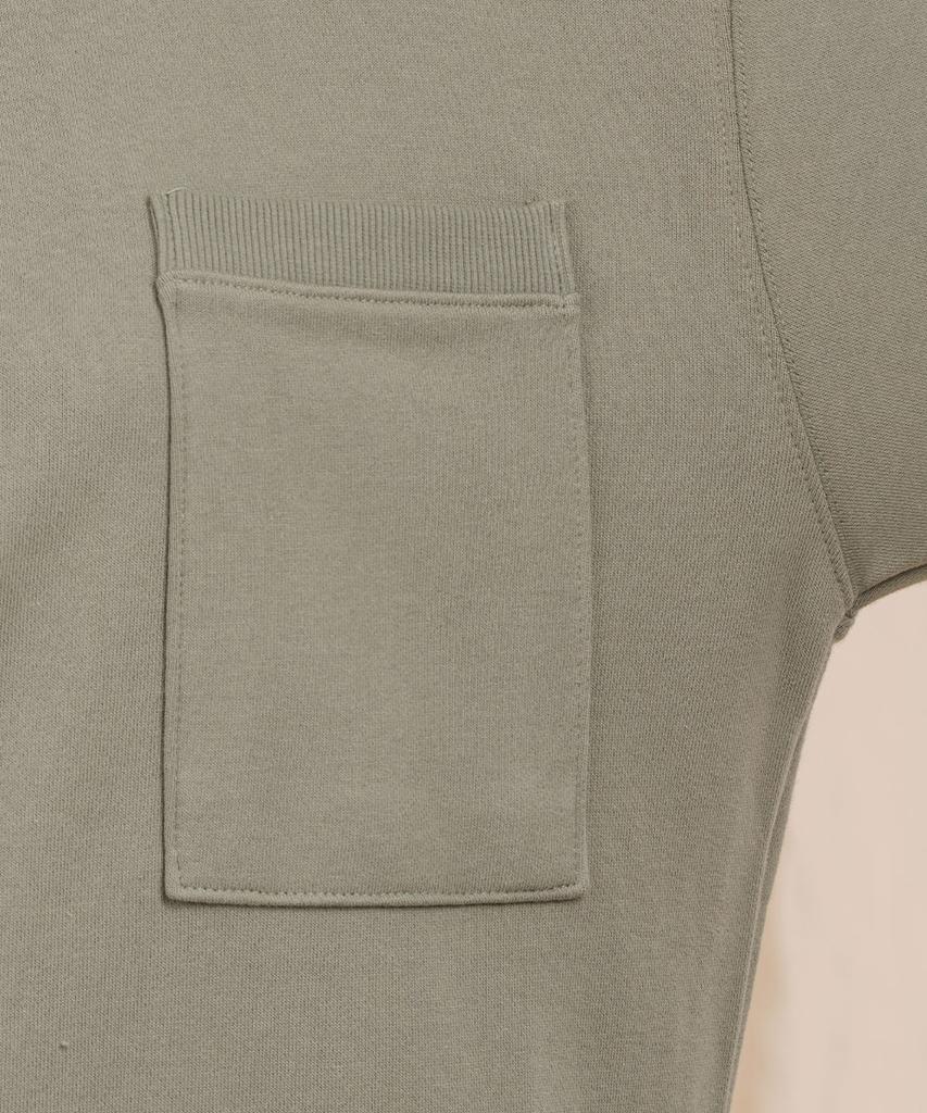 Ellamo Terry Basic Plain Pocket Oversized Sweatshirt [Green]