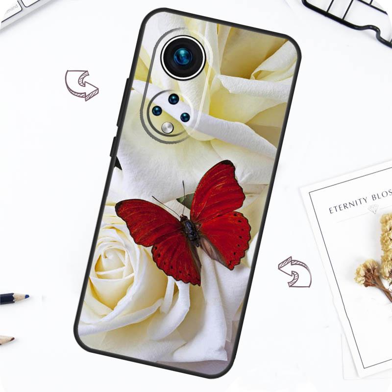 Luxury Blue Butterfly Butterflies Case For Honor Magic 7 Lite 5 6 Pro Honor 200 50 70 90 Lite X8b X9a X8a X8 X9 X9c X9b Cover