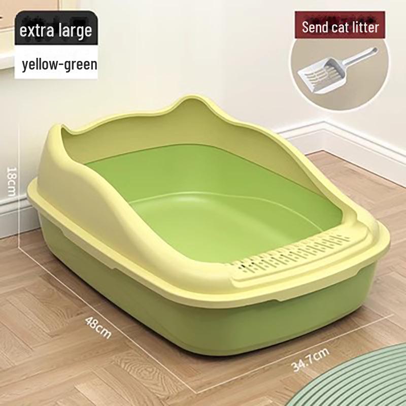 Exclusively Chosen Extra-Large Semi-Enclosed Cat Litter Box with Anti-Splash Feature