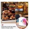 Acrylic Poster Display Stand Double Side Clear Display Stand for Poster T Shape Sign Holder for Restaurant Retail Shop