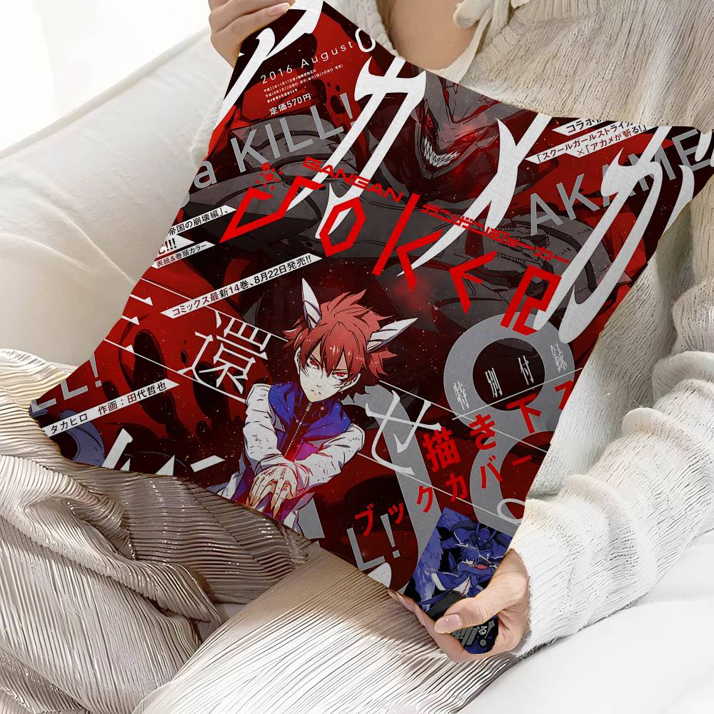 Japanese Anime Akame Ga KILL Personalized Picture Text Home Decorative Pillows Household Gifts 45x45cm