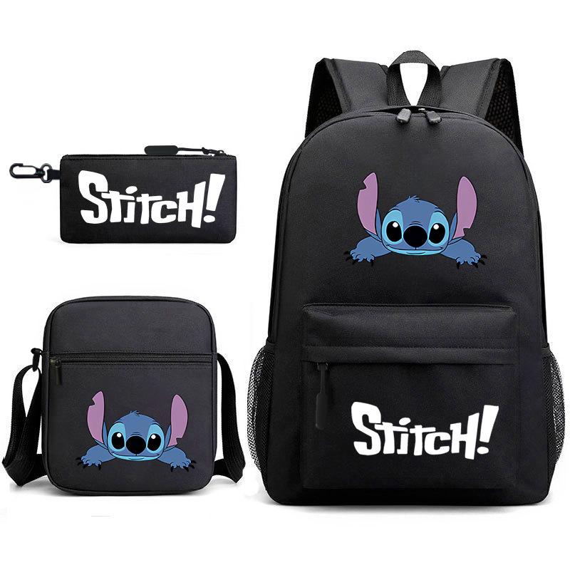 Printed Schoolbag Three-Piece Set, Primary And Secondary School Schoolbag, Backpack, Shoulder Bag, Pencil Bag.