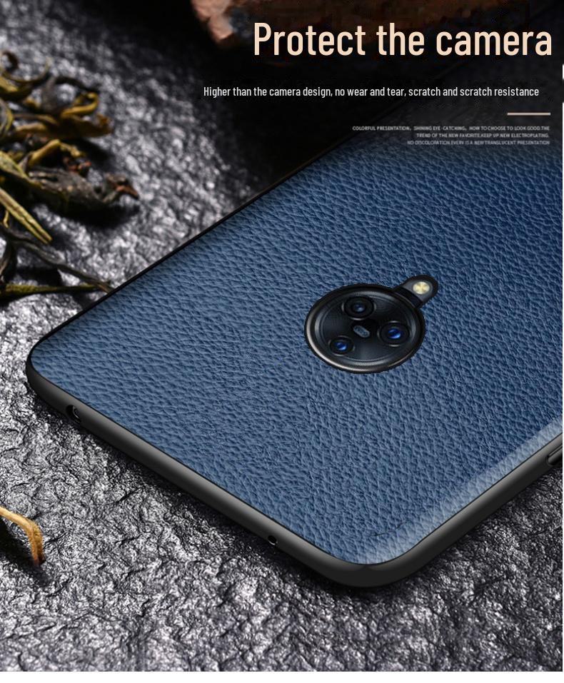 Echtes Leder Vivo Nex3/Nex3s Litschi-Muster Vollständige Abdeckung Hülle