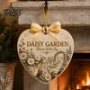 Seasonal Decorative Hanging Pieces Heart Shape Christmas Ornament, Sunflower/Lavender/Wildflower Garden Acrylic Decoration, Gift for Celebration Xmas