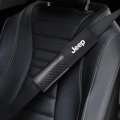 2pcs Car Safety Belt Cover Seat Belt Cusion Shoulder Protective Pad For Renegade Grand Cherokee JK Wrangler Accessories Key
