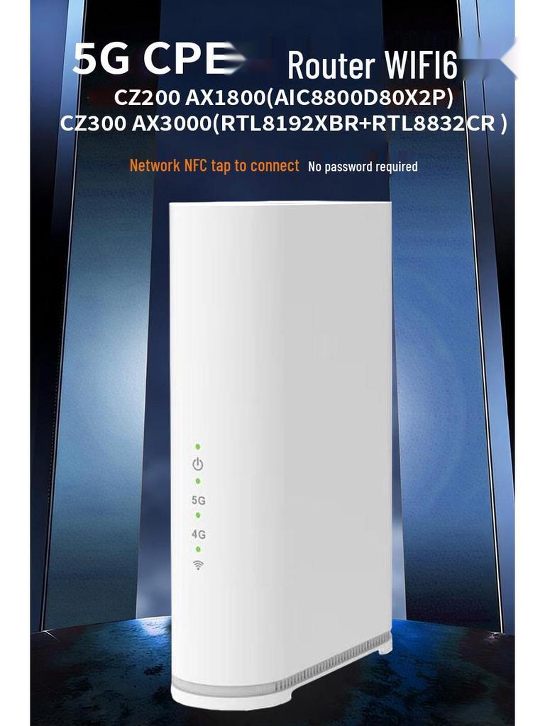 5G WiFi6 Dual-Mode Router with 4 Gigabit Ports, Supports Dual Band AX1800 (CZ200)