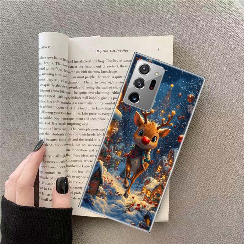 

Christmas Reindeer Decorated With Snow Phone Case for Samsung A17 A37 A57 A54 A14 A24 A34 A07 A04S A02S A12 A22 A32 A52S A16 A26 Samsung A22 4G