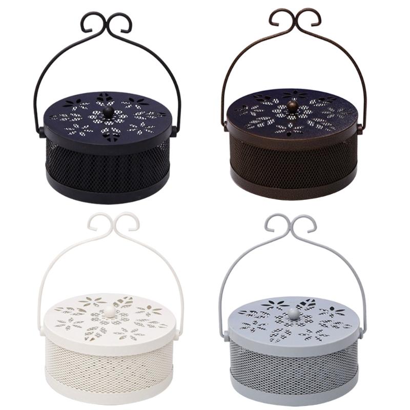 Hangings Mozzie Spirals Holder Mozzie Coiled Box with Handle and Lid For Travel
