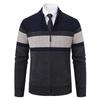 Men's Autumn/Winter Knit Cardigan Sweater Jacket with Velvet Lining