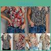 Womens Summer V Neck Short Sleeve T Shirt With Beautiful Floral Print And Comfortable Fit