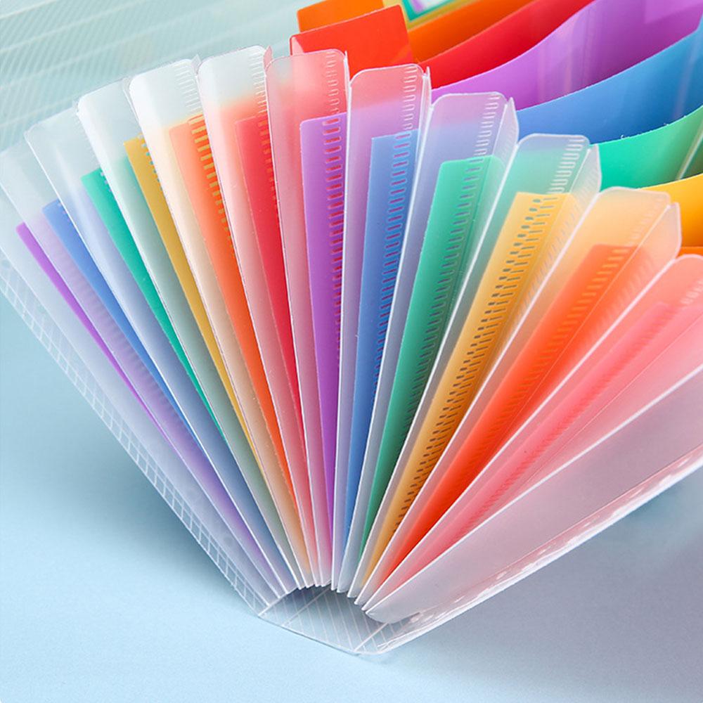 A6 File Folder Storage Bag Exam Paper Bill Document Organizer Rainbow File Expansion Bag Portable Home School Office Binder