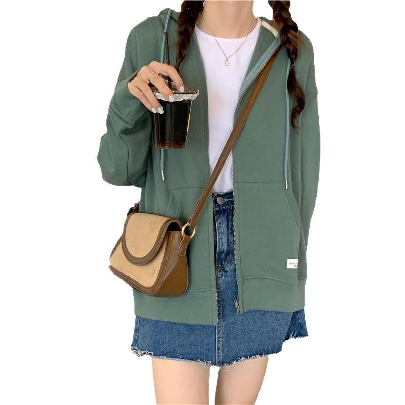 Women's Versatile Thin Hooded Sweatshirt - Korean Style BF and Lazy Fit for Spring, Autumn and Winter