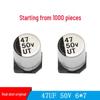 47uF 50V 6x7mm SMD Aluminum Electrolytic Capacitor - In Stock