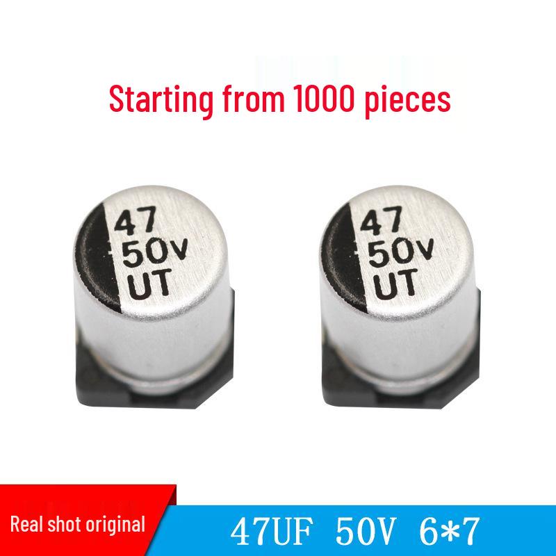 47uF 50V 6x7mm SMD Aluminum Electrolytic Capacitor - In Stock