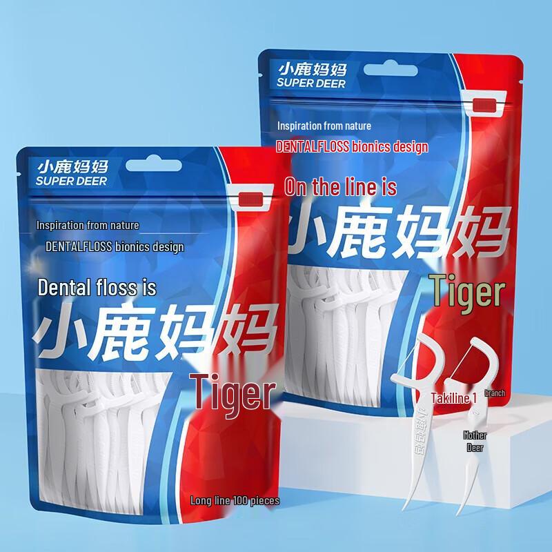 

FAWNMUM Smooth Round Dental Floss Picks