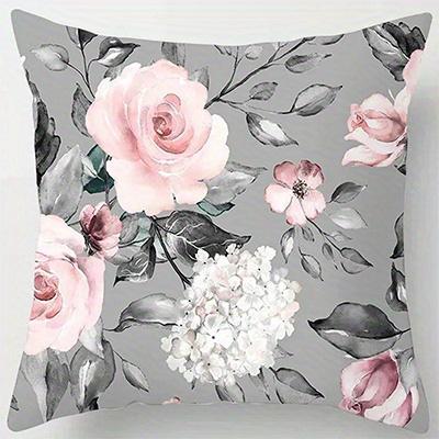 Home Decor Floral Watercolor Pattern Throw Pillow Covers Pattern Cushion Cover Suitable For Sofa Bedroom Car Pillow Cover