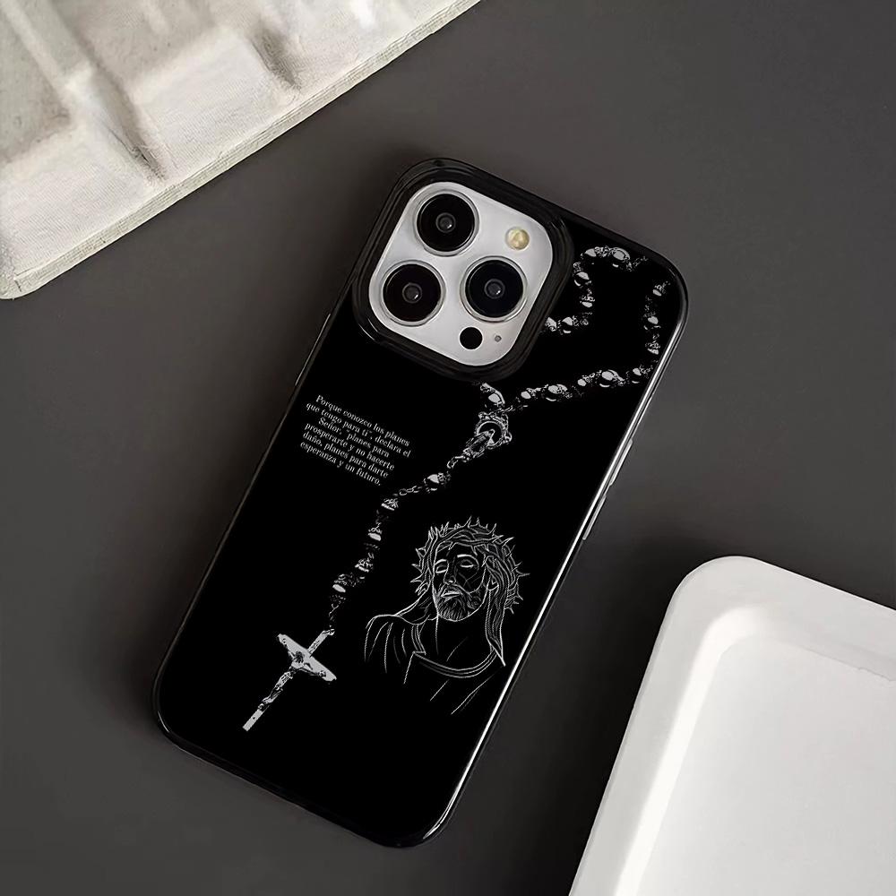 God's Plan Rosary Cross Graphic Print Phone Case For iPhone 17 16 15 14 13 12 11 ProMax 16 Plus X XS 7 8 Plus Bumper Cover Coque