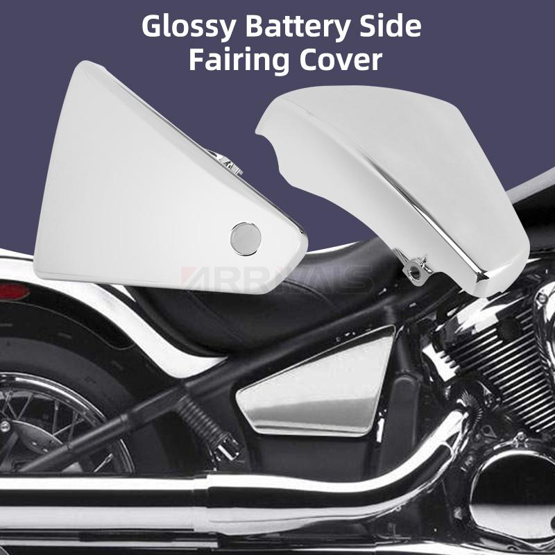 Motorcycle Chrome Left Right Battery Side Cover Fairing For Kawasaki Vulcan VN900 Classic Custom 2006-2020