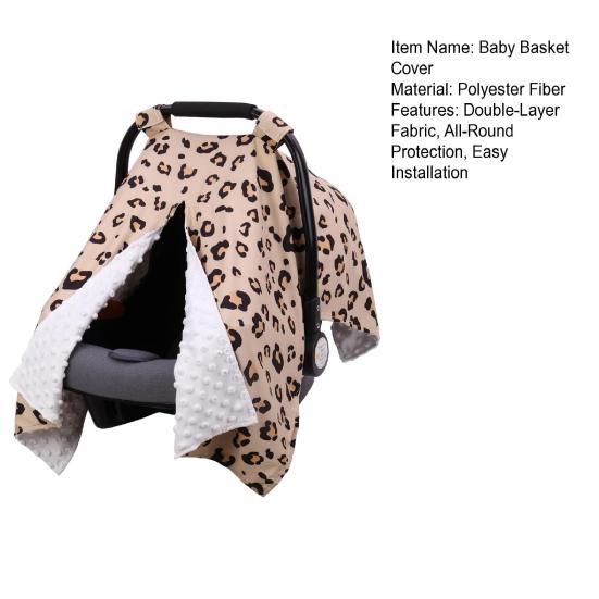 Baby Carrier Cover with Peekaboo Opening Double-Layer Fabric Infant Car Seat Canopy Stroller Cover Nursing Cover