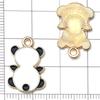 30 Mixed Black & White Enamel Panda Charms for DIY Jewelry