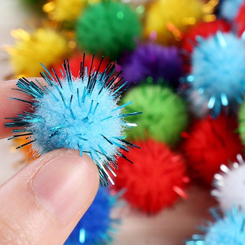Random Color Plush Ball Cat Toys, Soft Interactive Stress Relief Toys For Pets