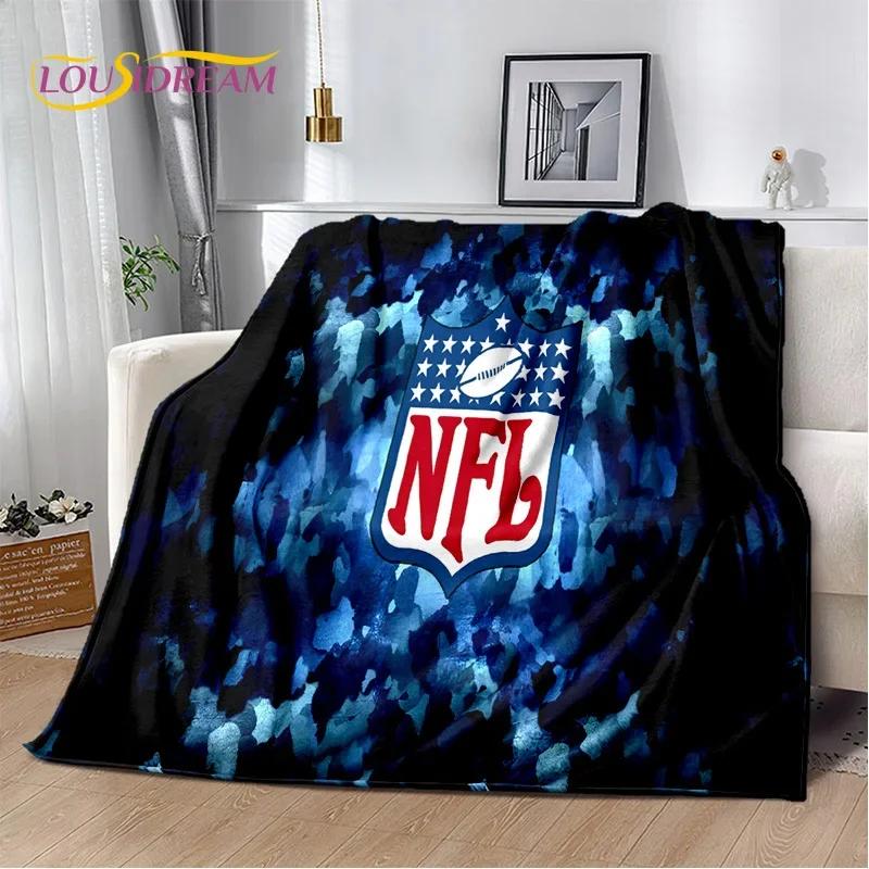 3D American Football Rugby Team Soft Flannel Blanket for Beds Bedroom Sofa Picnic,Throw Blanket for Cover Outdoors Leisure Gift