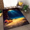 1PC Underwater cave sunlight seafloor Print Carpet Rug for Living Room Bedroom Sofa Doormat Home Decor Non-slip Floor Mat