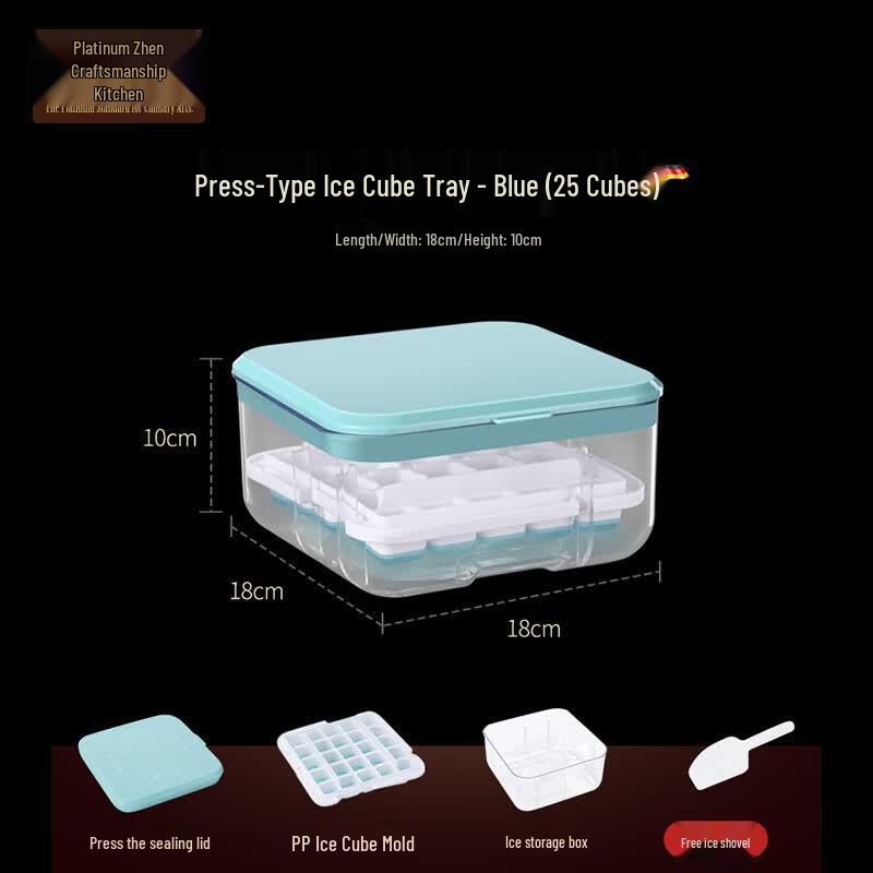 BoZhen JiangChu Silicone Ice Cube Tray with Lid