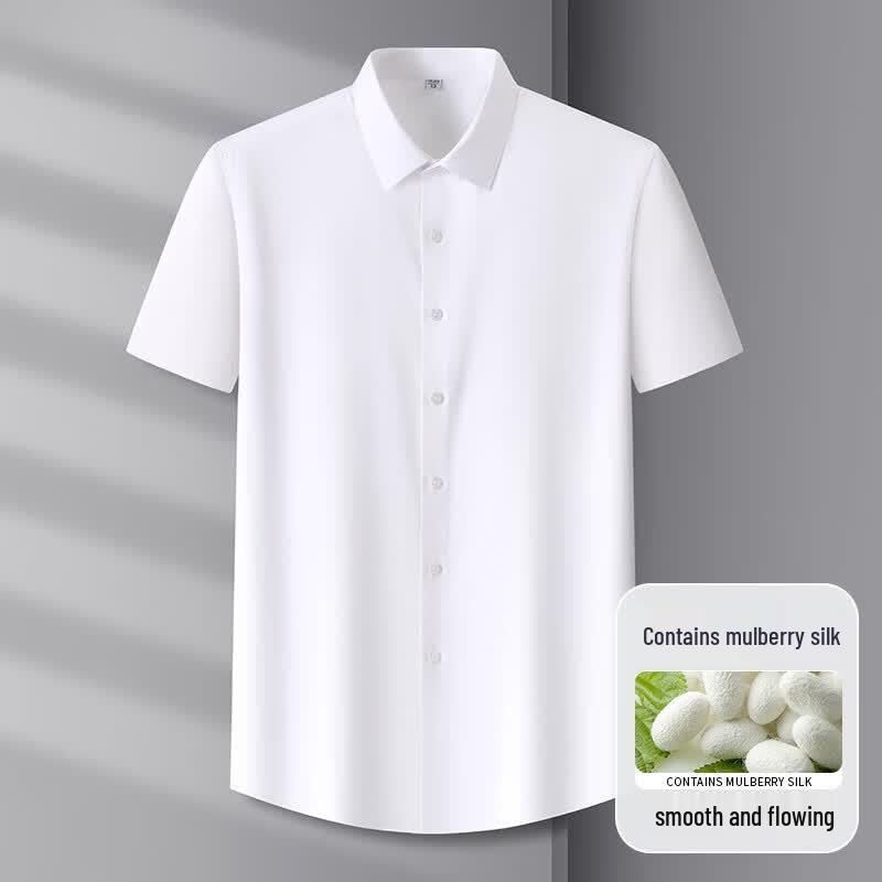 Playboy Men s Silk Blend Short Sleeve Business Shirt 40