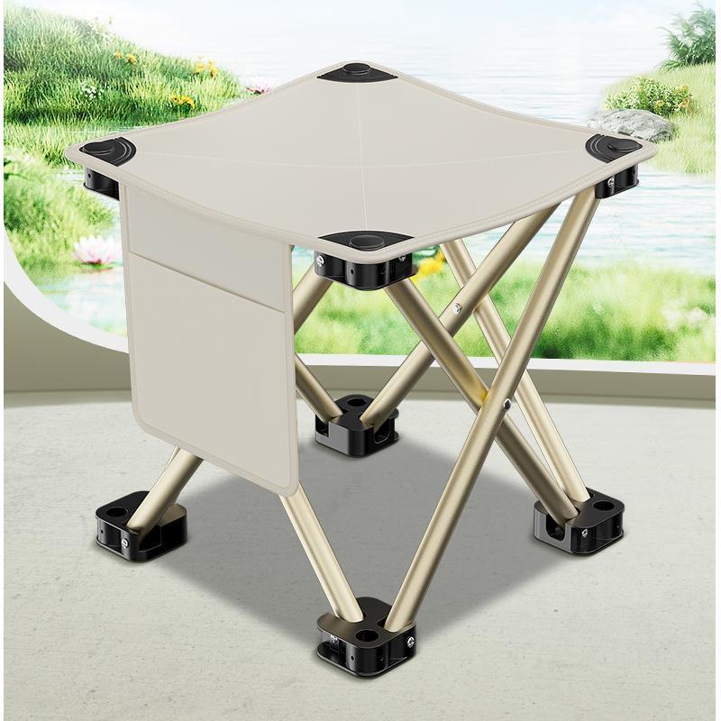 Portable Folding Camping Chairs Outdoors Beach Chair Collapsible Foot Stool Hiking Train Travel Picnic Fishing Chair Seat Tools